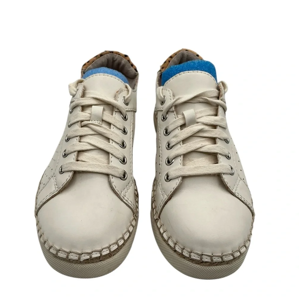 Dolce Vita Cream Sneakers leopard back size 9
